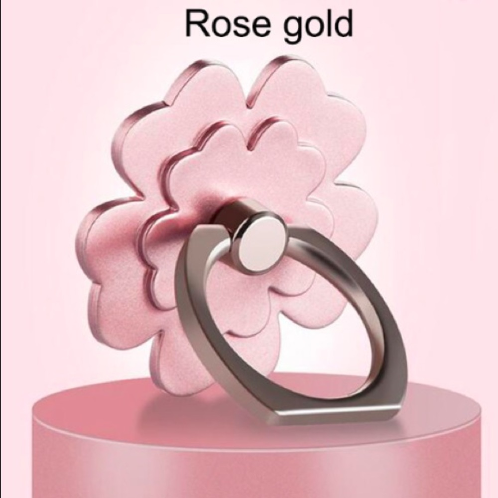 ✨ONLY 1 LEFT✨Flower Metal Phone Ring In Rose Gold! - Picture 1 of 3